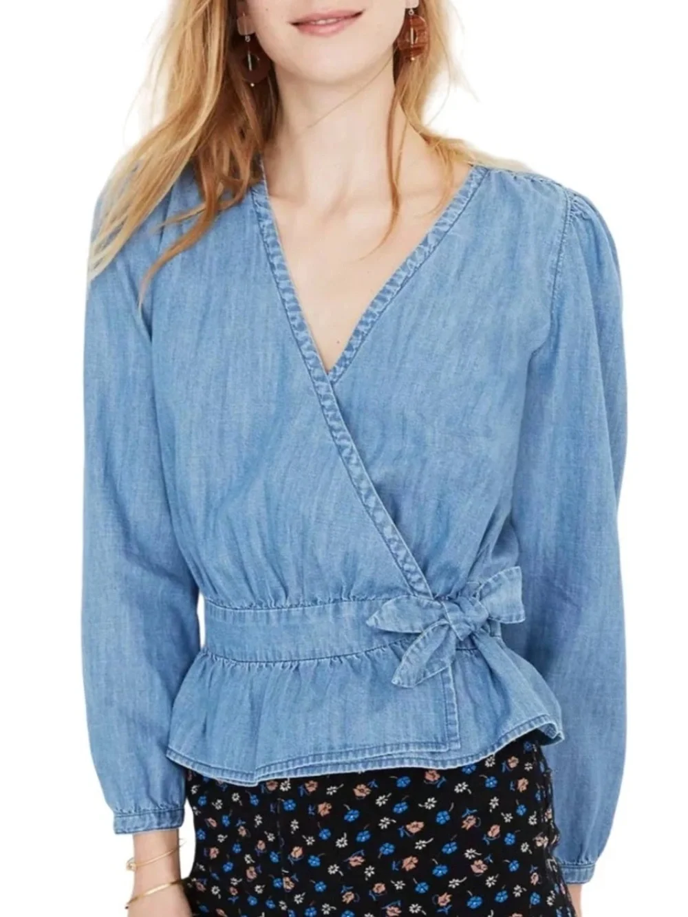 Madewell denim puff